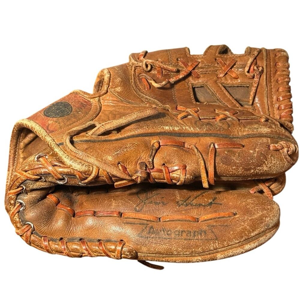 Vintage 1960s Pro Model 11" Leather Baseball Glove Handcrafted Japan Strap